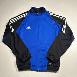Adidas Men's Tricot Track Jacket Blue Black White Stripes Size XL